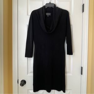 Women’s Black Cowl Neck Sweater Dress By Connected. Size XL.
